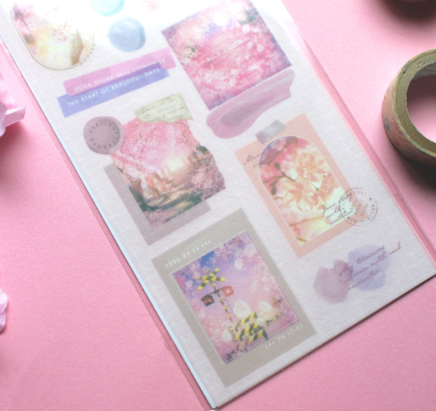 🌸דף מדבקות - טוקיו בפריחה🌸