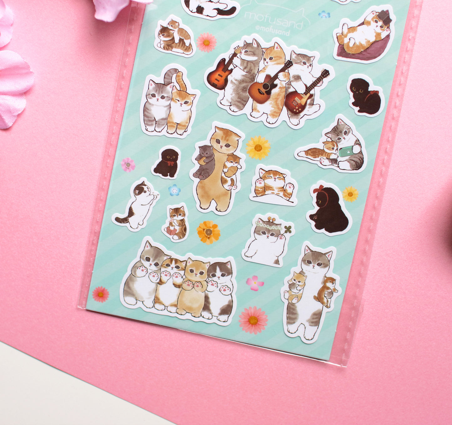 דף מדבקות - spring mofusand